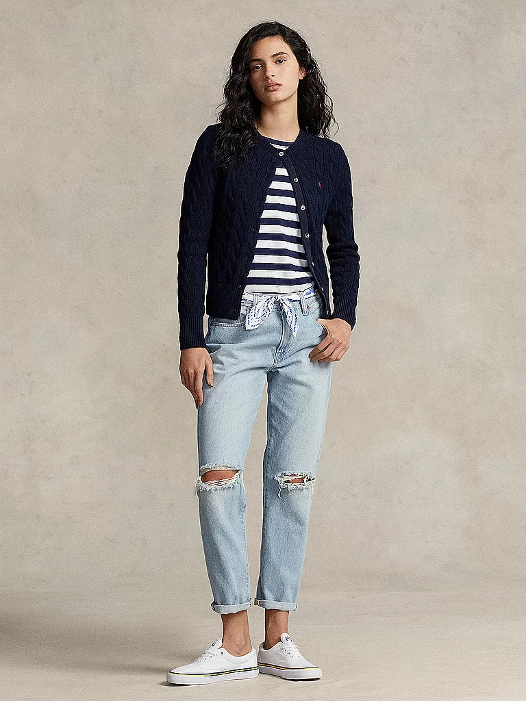 Vêtements Polo Ralph Lauren Cardigan torsadé en coton à col rond pour Accessoires - vue 5